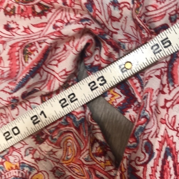 Lucky Brand Viscose Floral Paisley Boho Pheasant Style NWT Blouse size L - Picture 10 of 10